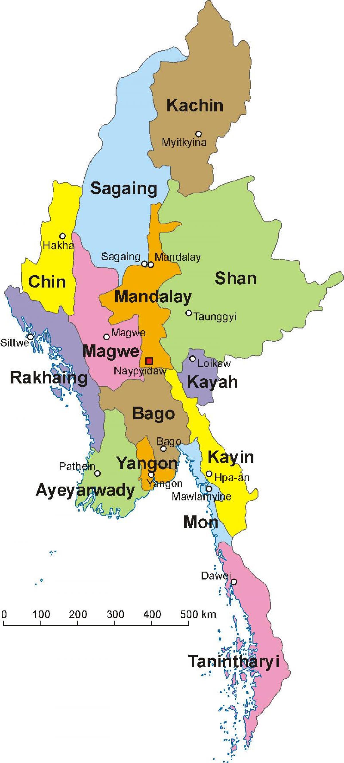 Mjanmas kartes foto