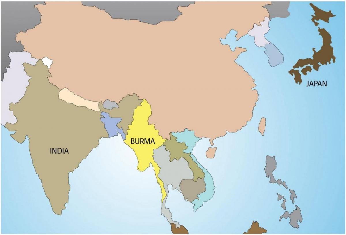 Mjanmas pasaules kartē