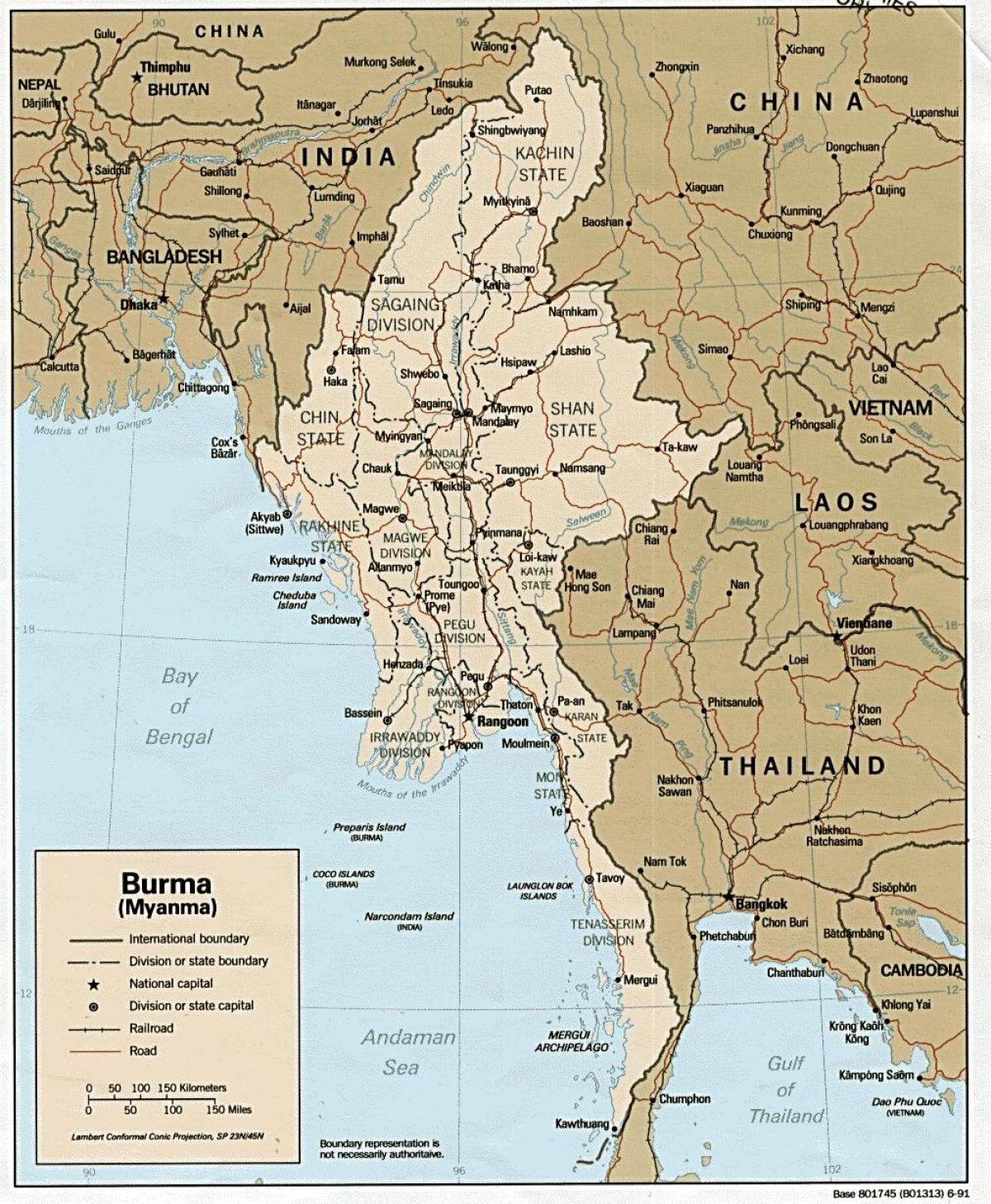 Mjanmas karte hd