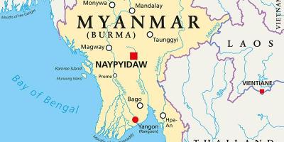 Mjanmas valsts karti