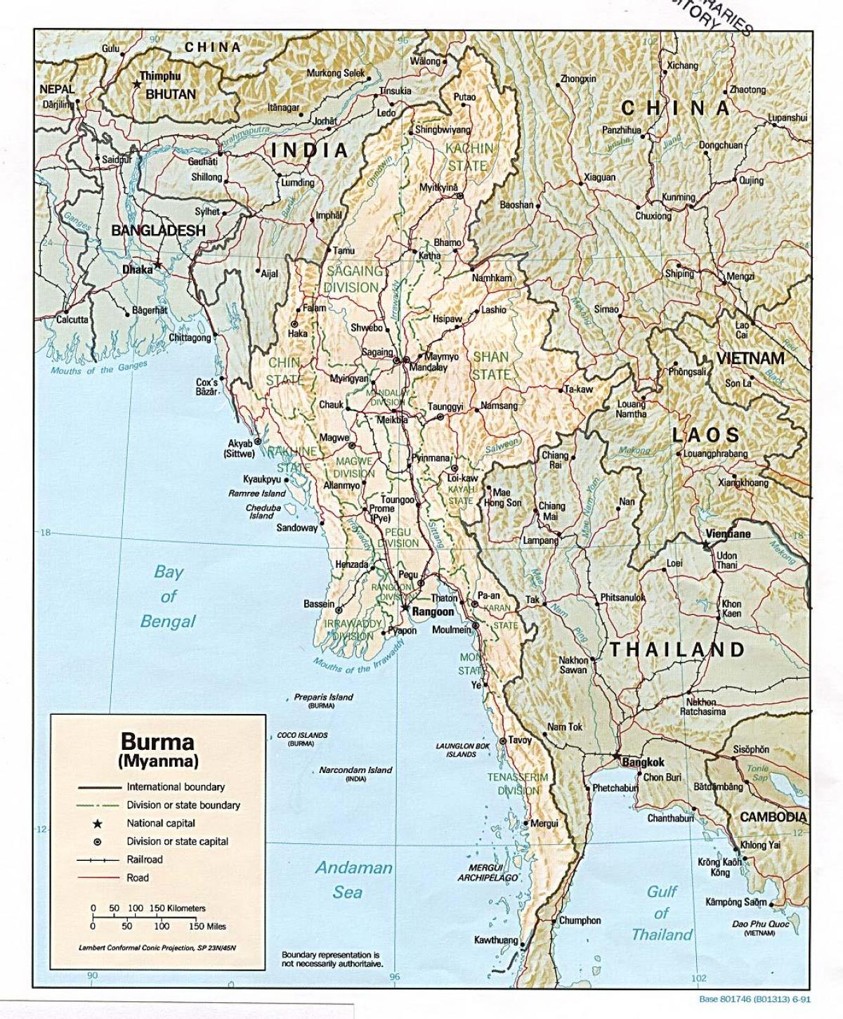 offline Mjanmas karte