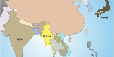 Mjanmas pasaules kartē